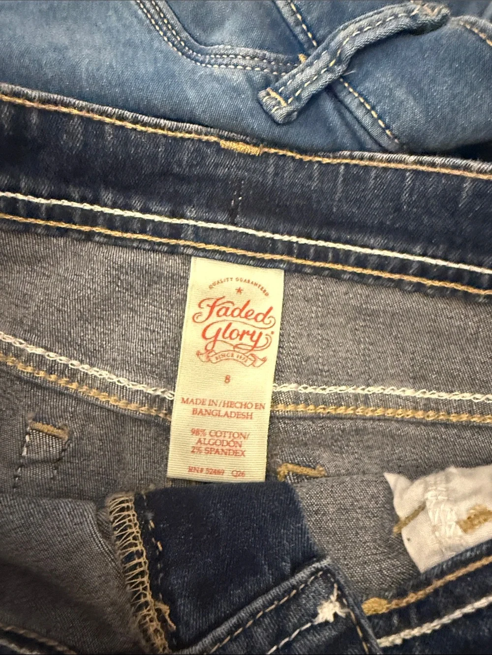 Kids Denim Shorts - Blue Stretch Cotton Blend